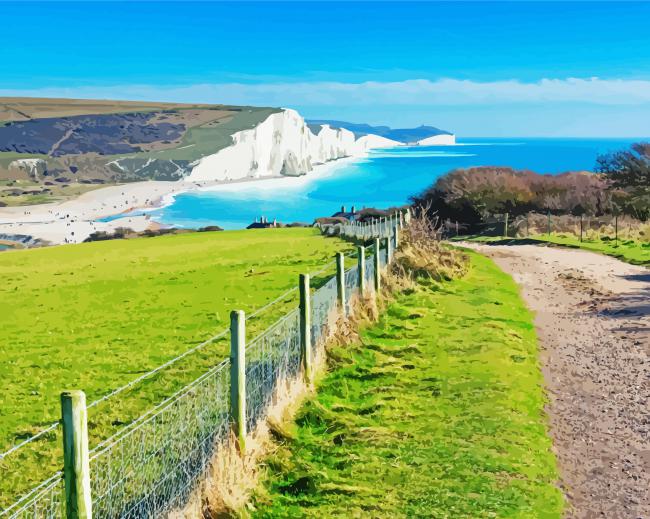 England White Cliffs Of Dover paint by number