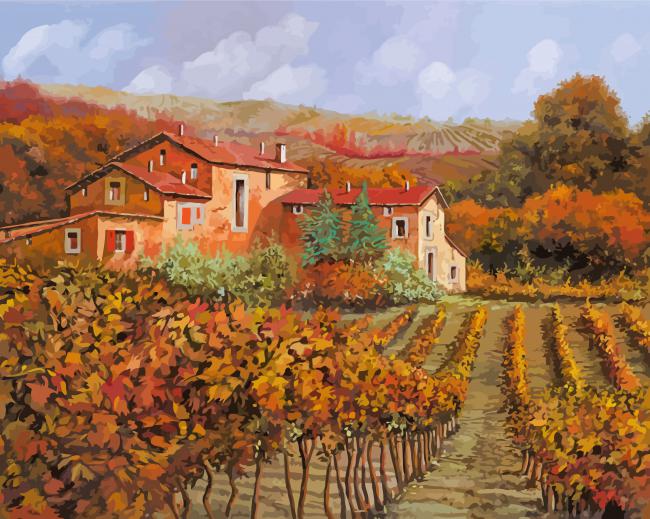 Wineries Landscape paint by number