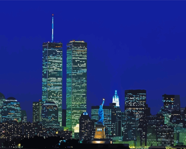 World Trade Center At Night paint by number