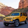 Yellow Jeep Wrangler paint by number