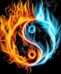 Yin Yang Fire paint by number