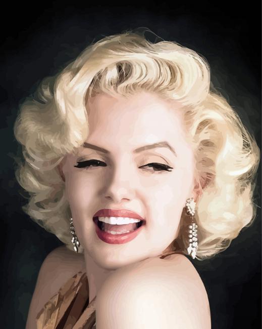 Young Marilyn Monroe Actress paint by number