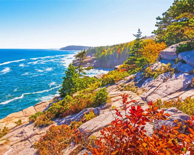 Acadia National Park paint by number