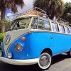 Aesthetic Blue Vanagon paint by number