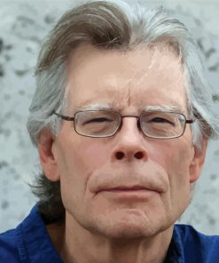 American Author Stephen King paint by number