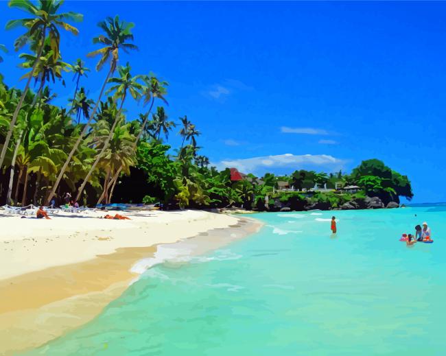 Boracay Beach In Philippines paint by number