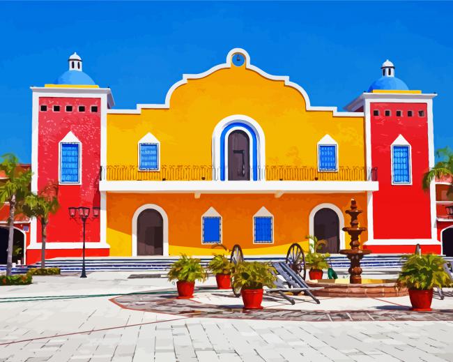 Colorful Hacienda paint by number