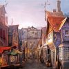 Diagon Alley Buildings paint by number