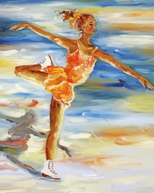 Figure Skater Girl paint by number
