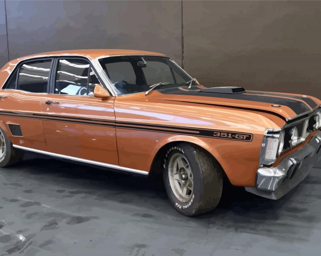 Ford Falcon Classic Car paint by number
