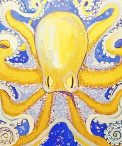 Golden Octopus paint by number