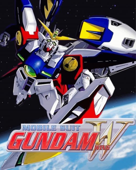 Gundam Wing Anime Poster paint by number