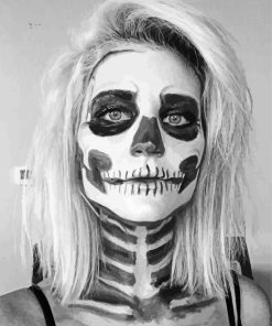 Halloween Skeleton Beauty paint by number