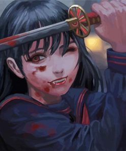 Hell Girl Anime paint by number