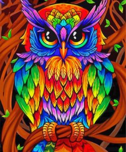 Mandala Owl Bird paint by number