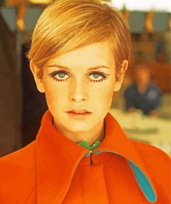 Model Twiggy paint by number
