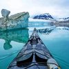 Norway Nature Mountain Canoe Water paint by number