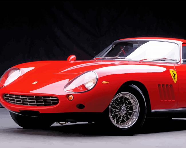 Red 66 Ferrari paint by number