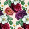 Vintage Romantic Floral Background paint by number