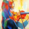 Violinist Woman paint by number