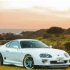 White Supra Car paint by number