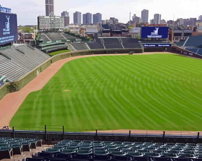 Wrigley Field Stadium paint by number
