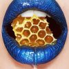 Blue Gold Honey Lips paint by number