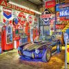 Classic Car Garage paint by number