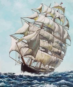 Clipper Ship Flying Cloud paint by number