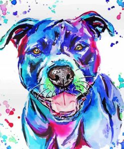 Colourful Staffy paint by number