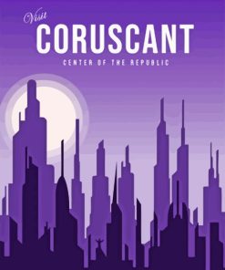 Coruscant City Poster paint by number