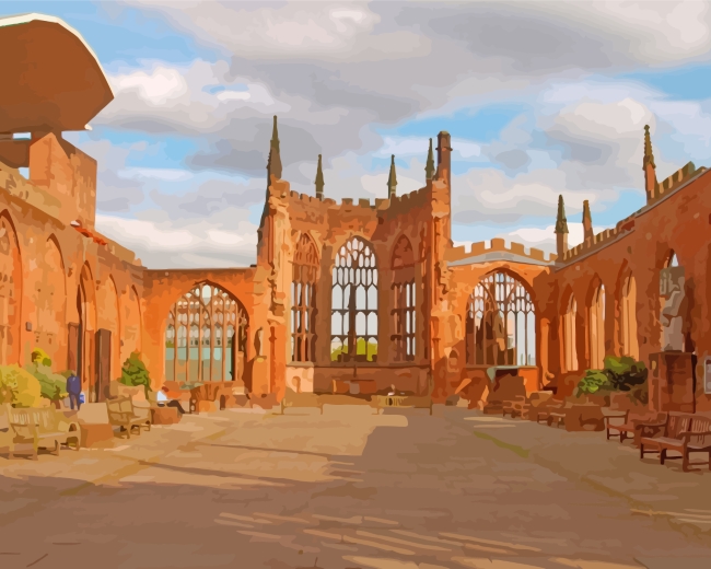 Coventry Cathedral paint by number