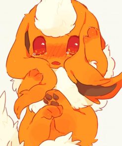 Flareon Crying paint by number