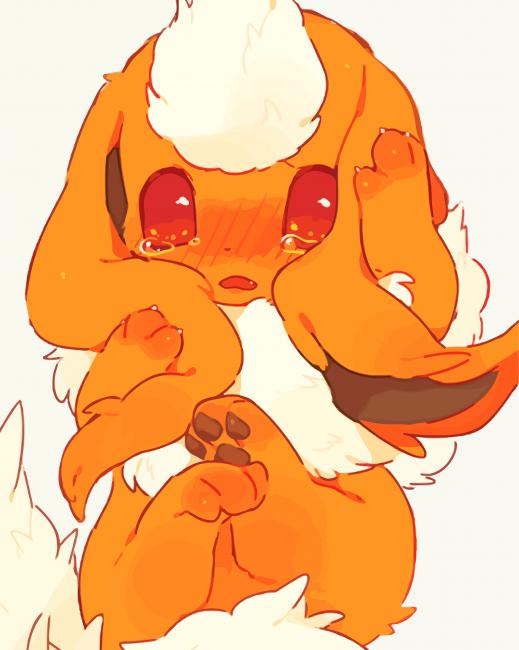 Flareon Crying paint by number