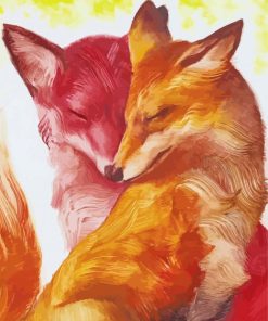 Fox Couple Art paint by number