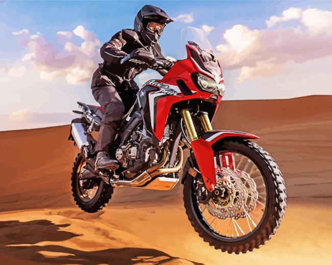 Honda Africa Twin In Desert paint by number