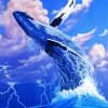 Humpback Whale Jumping paint by number