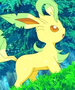 Leafeon Pokemon paint by number