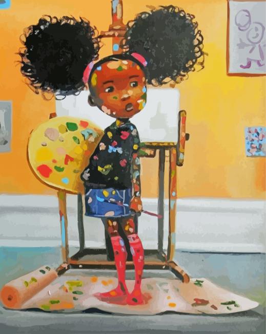 Little Black Girl paint by number