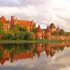 Malbork Castle Water Reflection paint by number