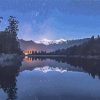 Night Lake Reflection paint by number