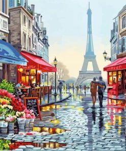 Paris Flower Shop Art paint by number