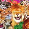 Safari Animals Smiling paint by number