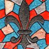 Stained Glass Fleur De Lis Art paint by number