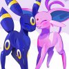 Umbreon And Espeon paint by number