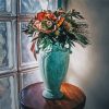 Vase Flowers By Window paint by number