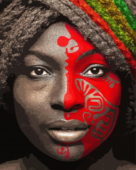 African Faces Woman paint by number