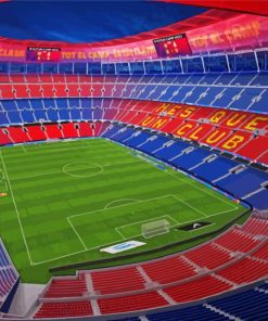 Camp Nou Football Stadium paint by number