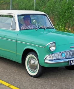Green Ford Anglia paint by number