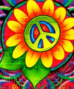 Hippie Flowers Art paint by number